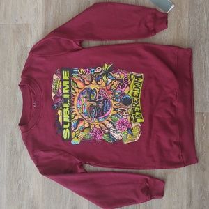 NWT Sublime Graphic Women's Pullover Sweatshirt Size L